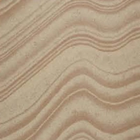 Wavy-patterned sandstone with beige and light brown layers.