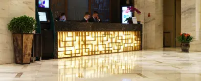 A marble stone with Aesthetic design for reception 